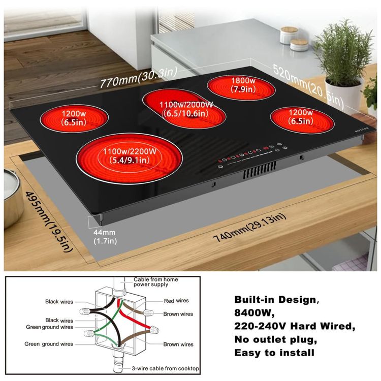 Cooktop-Eletrico-Noxton-76-cm-8400W-5-Bocas-Embutido-Imagem-6