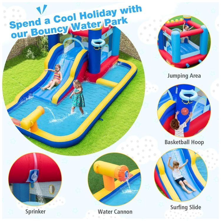 Parque-Aquatico-Inflavel-BOUNTECH-com-Escorregador-e-Imagem-2
