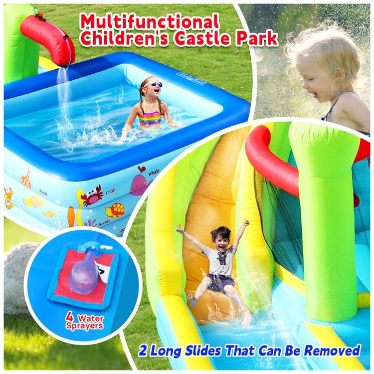 Parque-Aquatico-Inflavel-com-Duplo-Toboga-Castelo-Imagem-1