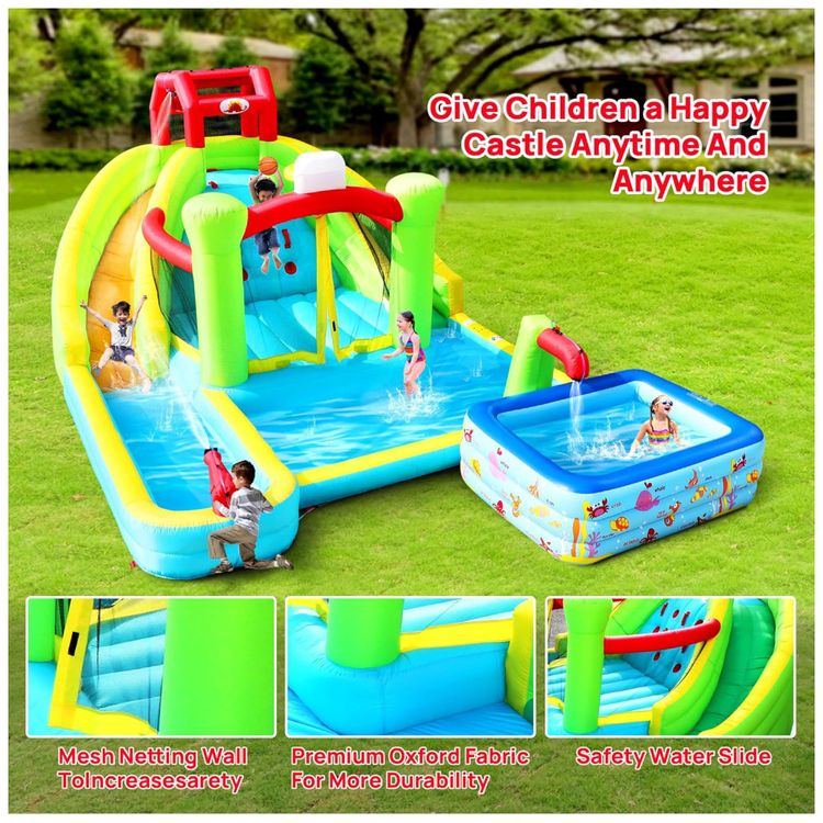Parque-Aquatico-Inflavel-com-Duplo-Toboga-Castelo-Imagem-6