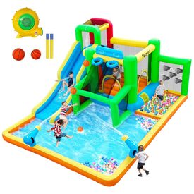 Parque-Aquatico-Inflavel-com-Toboga-de-Agua-Parede-de-Imagem-0