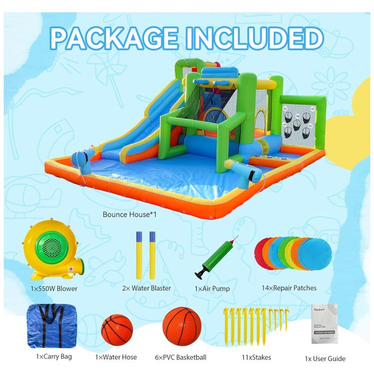 Parque-Aquatico-Inflavel-com-Toboga-de-Agua-Parede-de-Imagem-7