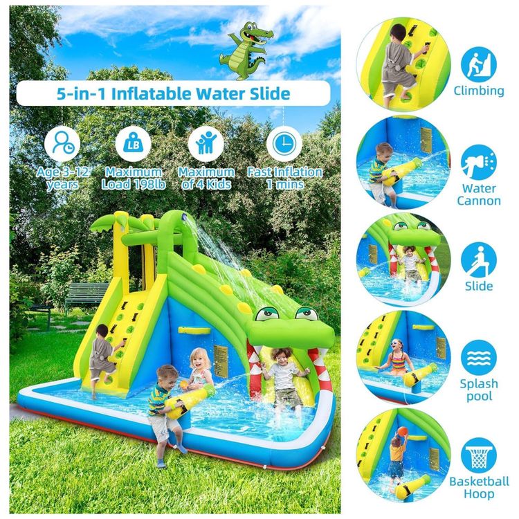 Parque-Aquatico-Inflavel-5-em-1-com-Toboagua-Pula-Pula-de-Imagem-1