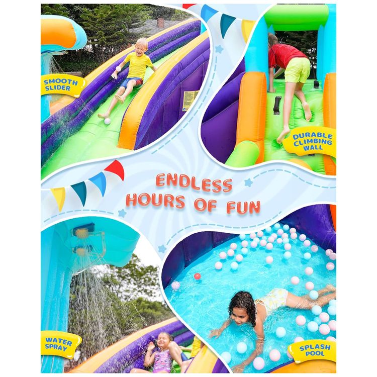Toboga-Inflavel-AirMyFun-Piscina-de-Splash-com-Soprador-de-Imagem-1