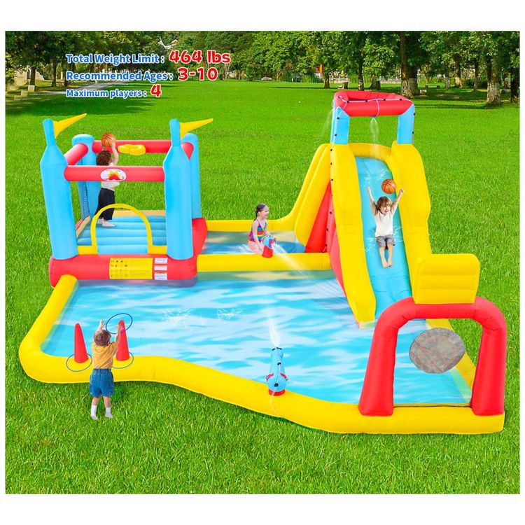Parque-Aquatico-Inflavel-Gigante-com-Toboagua-Castelo-Imagem-1