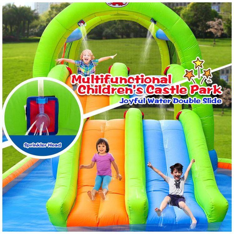 Parque-Aquatico-Inflavel-com-Toboga-Duplo-Canhao-de-Agua-e-Imagem-2