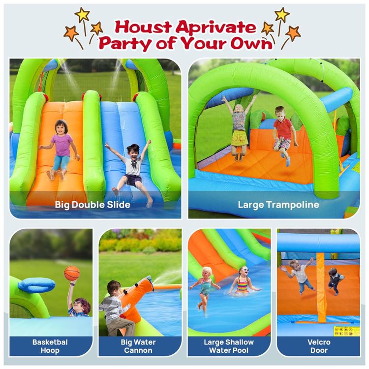 Parque-Aquatico-Inflavel-com-Toboga-Duplo-Canhao-de-Agua-e-Imagem-4
