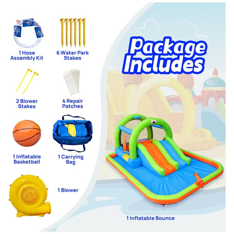 Parque-Aquatico-Inflavel-com-Toboga-Duplo-Canhao-de-Agua-e-Imagem-6