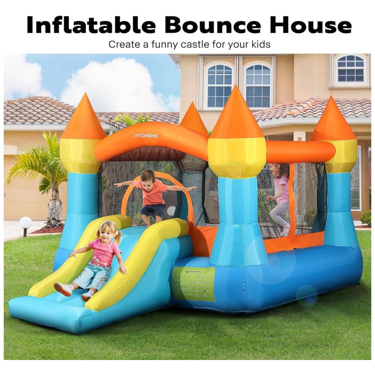 VIVOHOME-Parque-Aquatico-Inflavel-com-Escorregador-para-Imagem-1