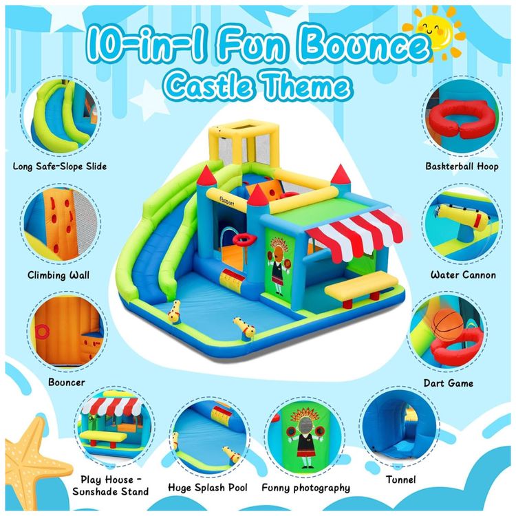 Casa-de-Pulos-Inflavel-FBSPORT-com-Escorregador-Aquatico-Imagem-2