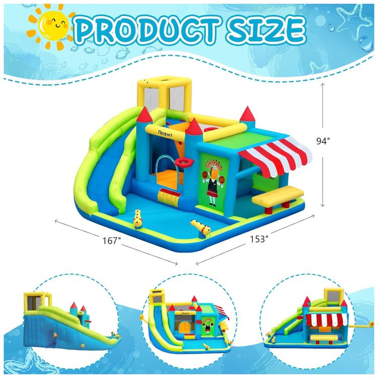 Casa-de-Pulos-Inflavel-FBSPORT-com-Escorregador-Aquatico-Imagem-6