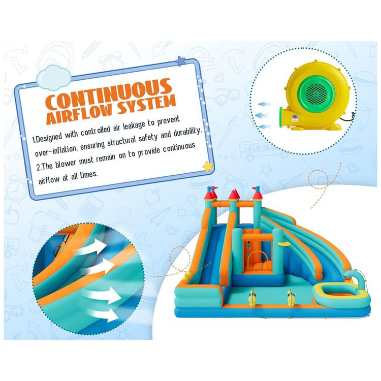 Parque-Aquatico-Inflavel-Albott-com-Toboga-Duplo-e-Piscina-Imagem-3