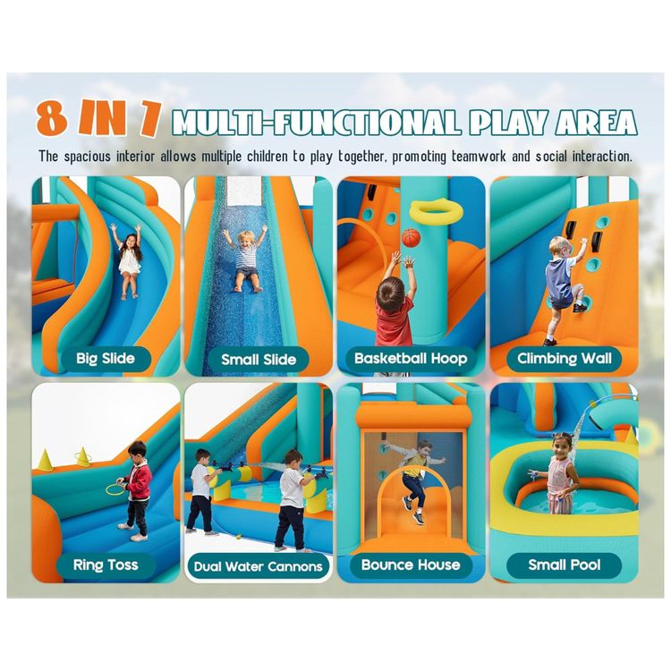 Parque-Aquatico-Inflavel-Albott-com-Toboga-Duplo-e-Piscina-Imagem-4