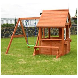 Casa-de-Brincar-de-Madeira-Sportspower-Swing-n-Play-para-Imagem-0