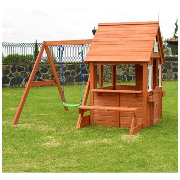 Casa-de-Brincar-de-Madeira-Sportspower-Swing-n-Play-para-Imagem-0