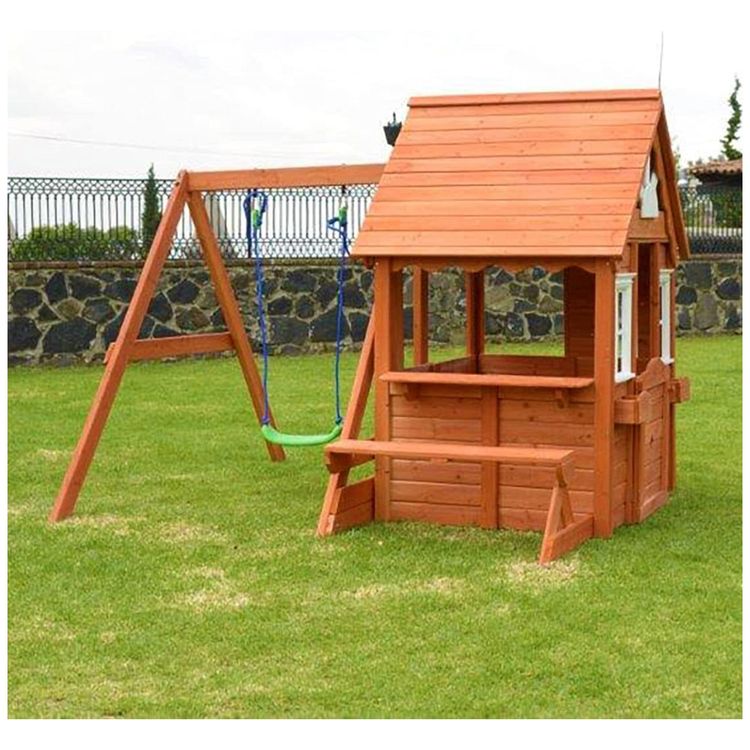Casa-de-Brincar-de-Madeira-Sportspower-Swing-n-Play-para-Imagem-0