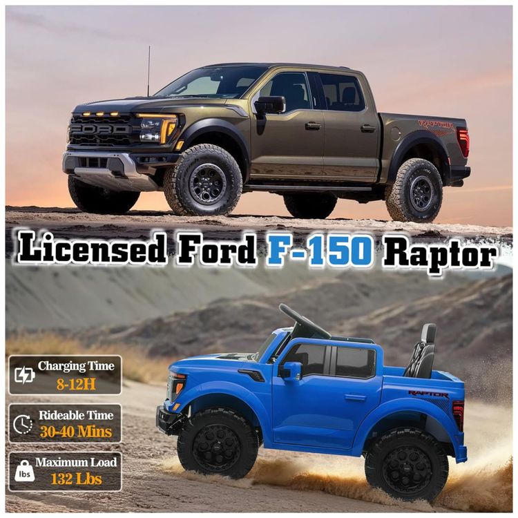 Mini-Veiculo-Eletrico-Licenciado-Ford-F150-Raptor-12V-p--Imagem-2