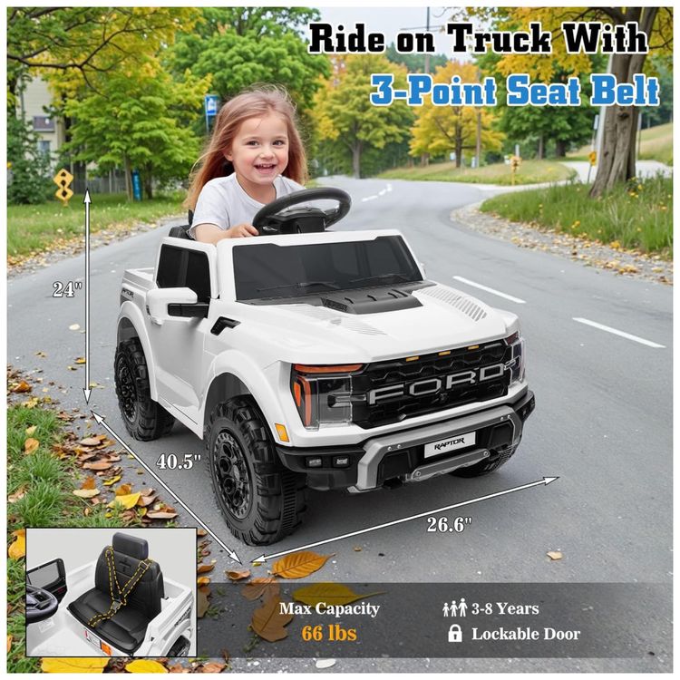 Mini-Carro-Eletrico-Infantil-Licenciado-Ford-F150-Raptor-Imagem-1