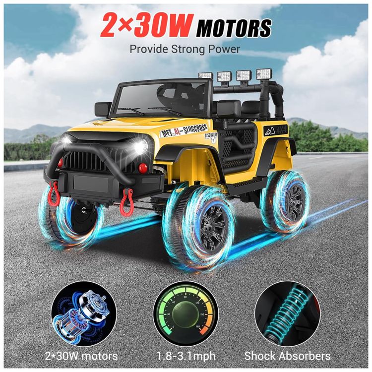 Mini-Carro-Eletrico-Infantil-Hikole-12V-Controle-Remoto-Imagem-1