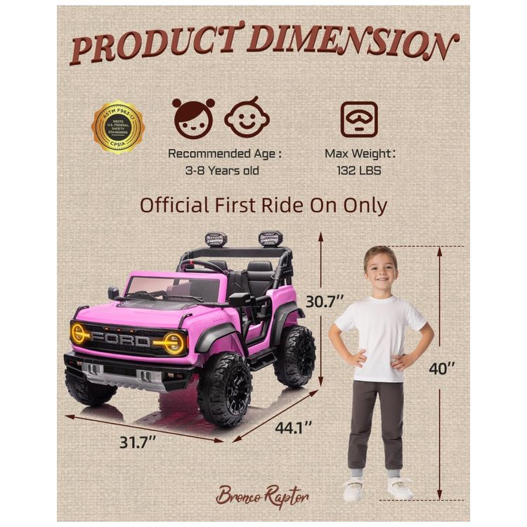 Carrinho-Eletrico-Infantil-Ford-Bronco-Raptor-24V-2-Lugares-Imagem-1