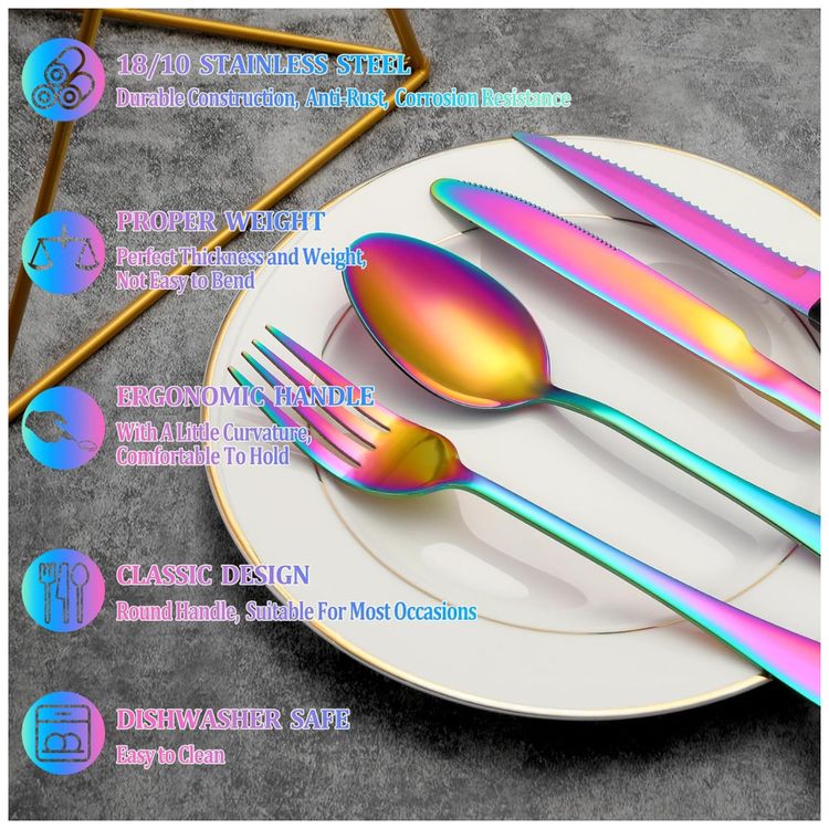 Kit-de-Talheres-Multicoloridos-com-24-Pecas-e-Facas-de-Imagem-2