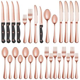 Kit-de-Talheres-Rose-Gold-com-24-Pecas-com-Facas-de-Jantar-Imagem-0