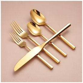 Conjunto-de-Talheres-de-Aco-Inoxidavel-Dourado-com-Cabo-Imagem-0