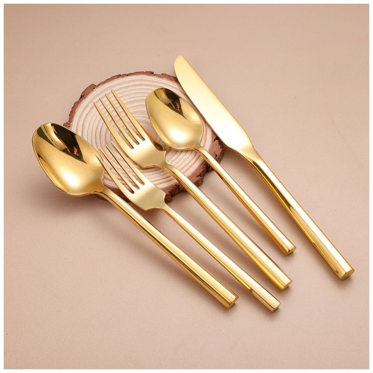 Conjunto-de-Talheres-de-Aco-Inoxidavel-Dourado-com-Cabo-Imagem-7