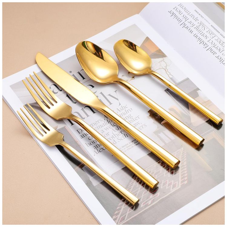 Conjunto-de-Talheres-de-Aco-Inoxidavel-Dourado-com-Cabo-Imagem-8