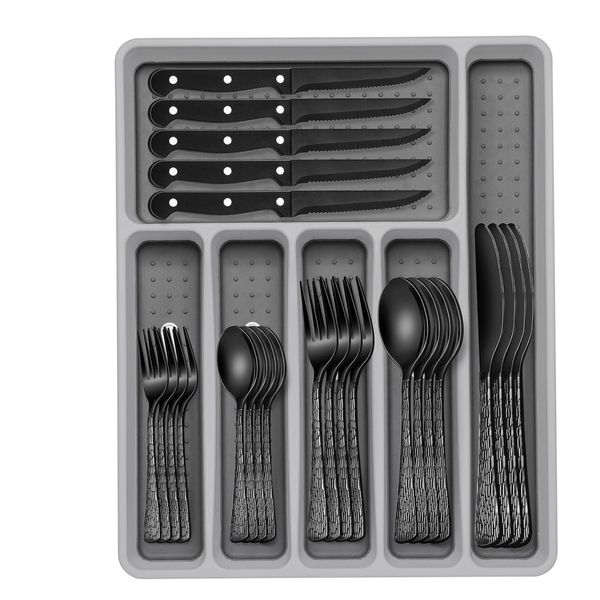 Kit-de-Talheres-Preto-de-49-Pecas-em-Aco-Inox-Organizador-Imagem-0