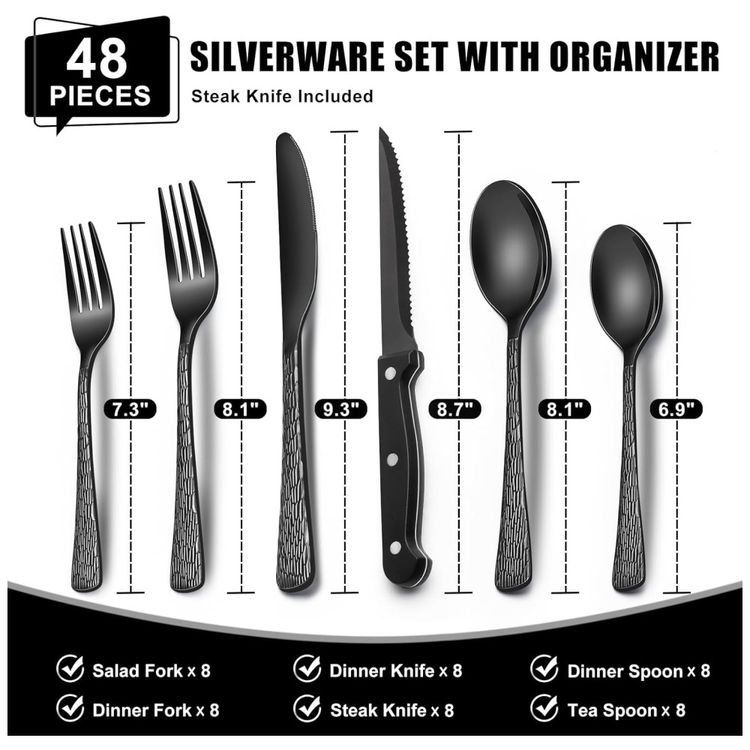 Kit-de-Talheres-Preto-de-49-Pecas-em-Aco-Inox-Organizador-Imagem-1
