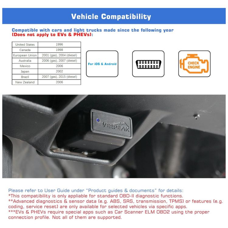 Scanner-OBD-II-Bluetooth-Veepeak-OBDCheck-BLE-para-Imagem-3