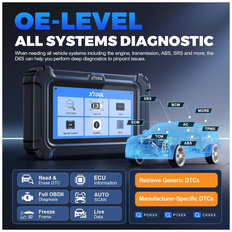 XTOOL-D6-Scanner-OBD2--Scanner-de-Diagnostico-Full-System-Imagem-2