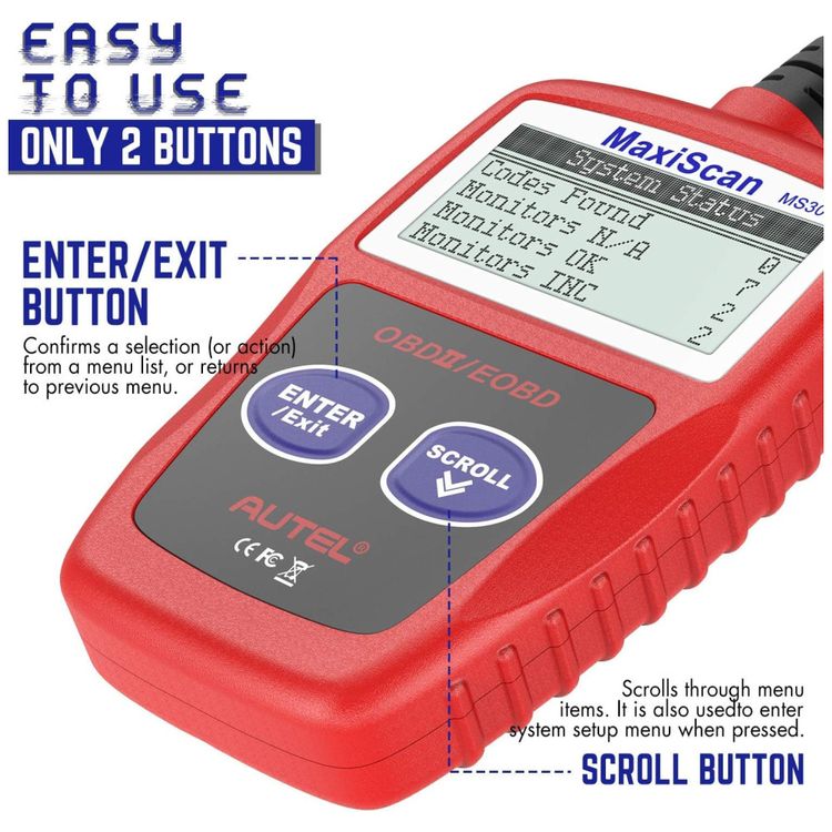 Autel-OBD2-Scanner-MS309--Leitor-de-Codigos-de-Falha-para-Imagem-5