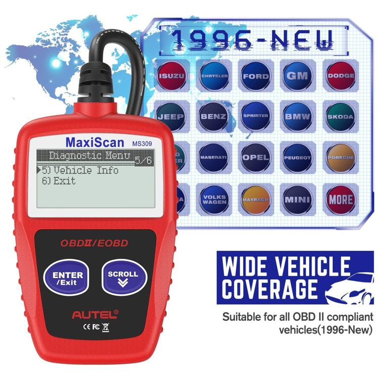 Autel-OBD2-Scanner-MS309--Leitor-de-Codigos-de-Falha-para-Imagem-6