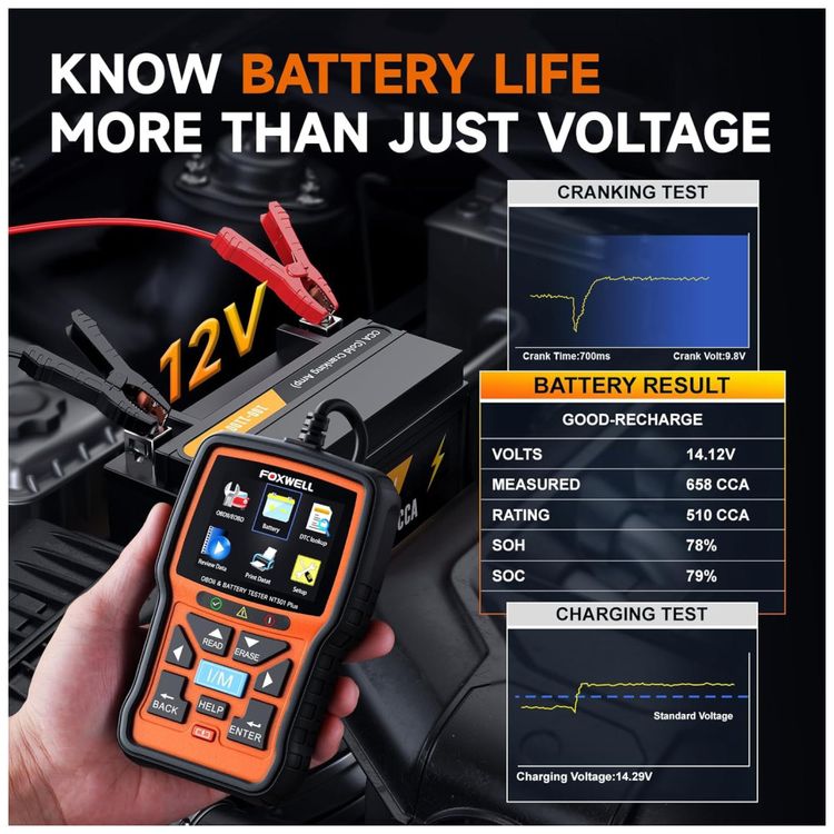 FOXWELL-NT301-Plus--Scanner-OBD2-e-Testador-de-Bateria-2-em-Imagem-2