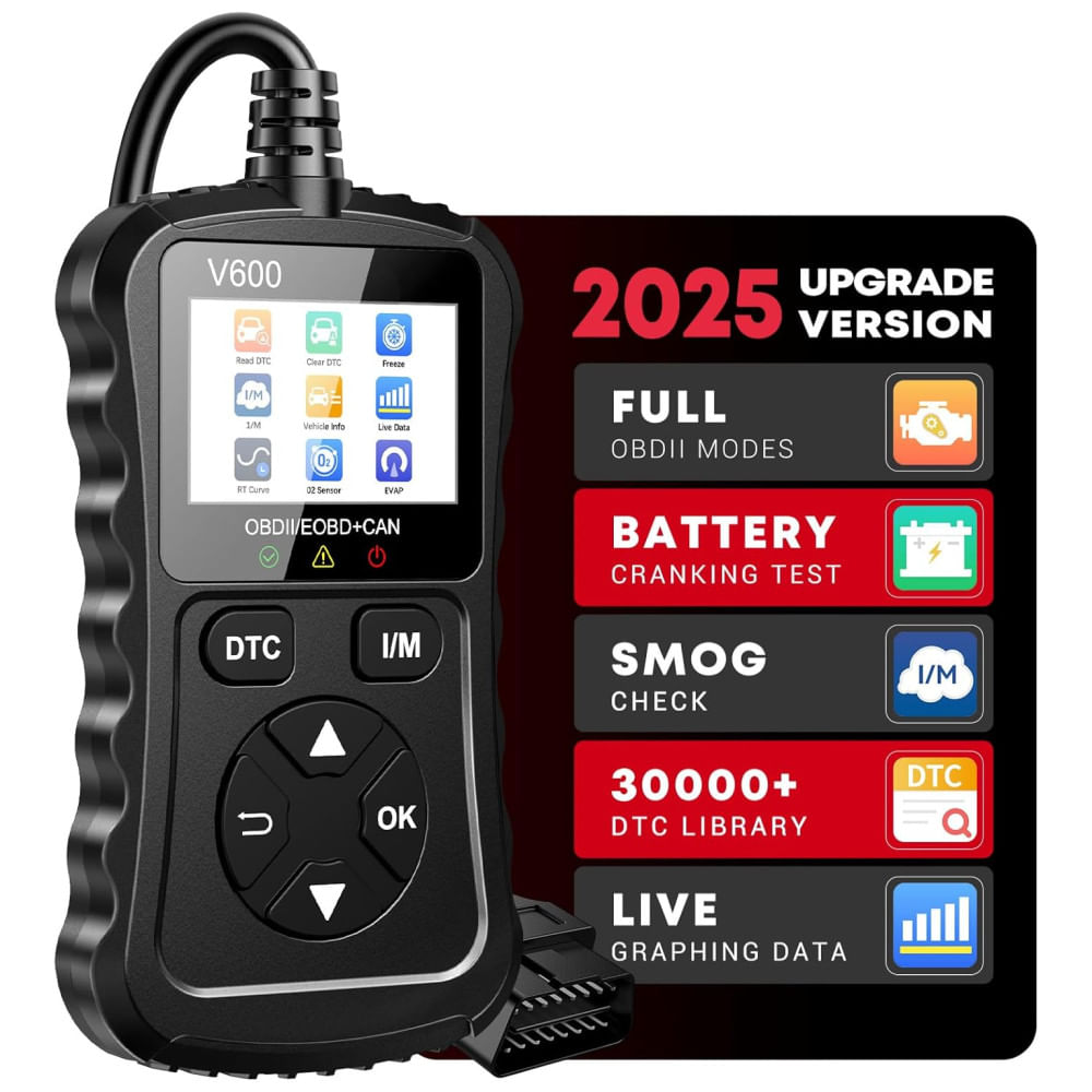 Scanner OBD2 Xiauodo para Carros com Teste de Tensão, Plug and Play, Diagnóstico CAN Fixd, Leitura e Limpeza de Erros