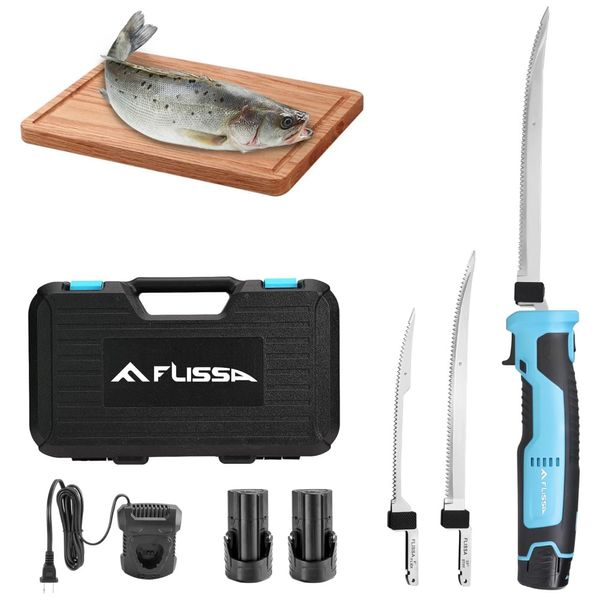 Faca-Eletrica-Sem-Fio-FLISSA-para-File-de-Peixe-com-Laminas-Imagem-0