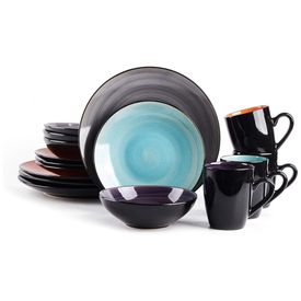 Aparelho-de-Jantar-Stoneware-Sonoma-16-pecas-Preto-com-Imagem-0