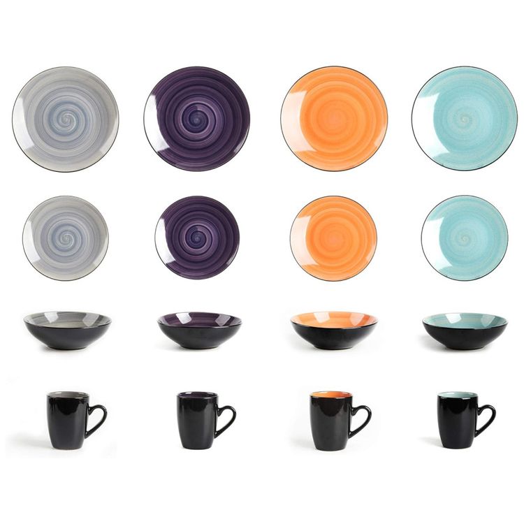 Aparelho-de-Jantar-Stoneware-Sonoma-16-pecas-Preto-com-Imagem-2