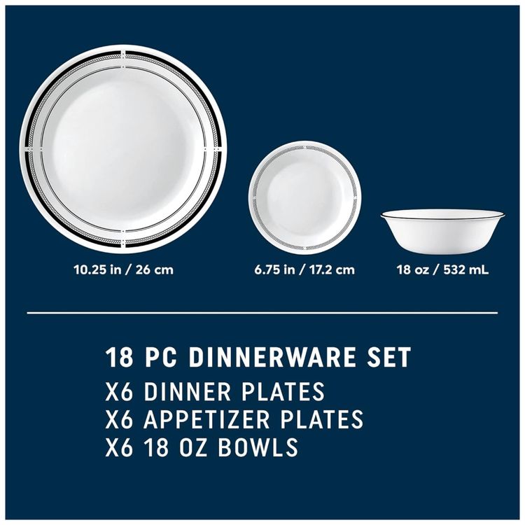 Aparelho-de-Jantar-Corelle-18-Pecas-para-6-Pessoas-Pratos-Imagem-4
