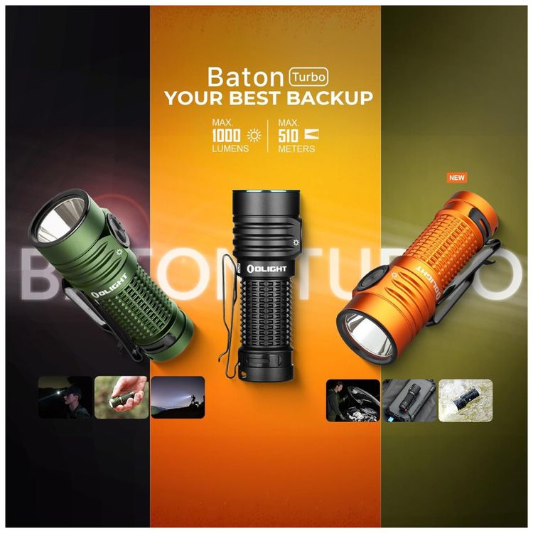 Lanterna-Recarregavel-OLIGHT-BatonTurbo-EDC-1000-Lumens-Imagem-1