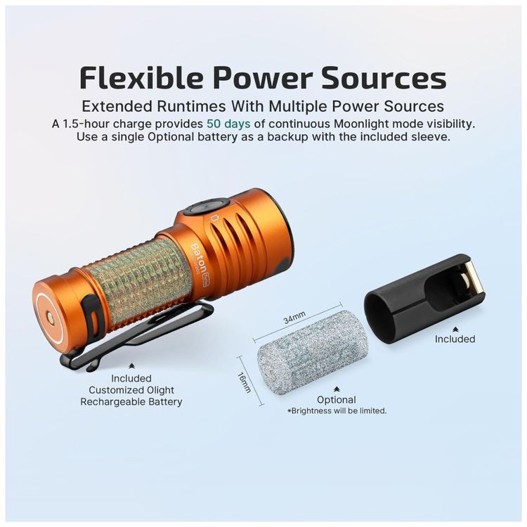 Lanterna-Recarregavel-OLIGHT-BatonTurbo-EDC-1000-Lumens-Imagem-5