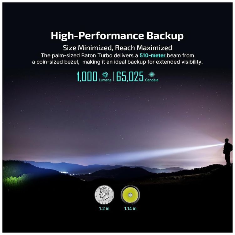 Lanterna-de-Mao-Recarregavel-OLIGHT-Baton-Turbo-EDC-1000-Imagem-2