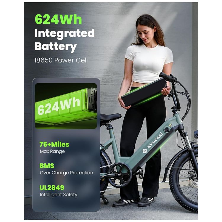 Bicicleta-Eletrica-isinwheel-U8-para-Adultos-Motor-de-Pico-Imagem-2
