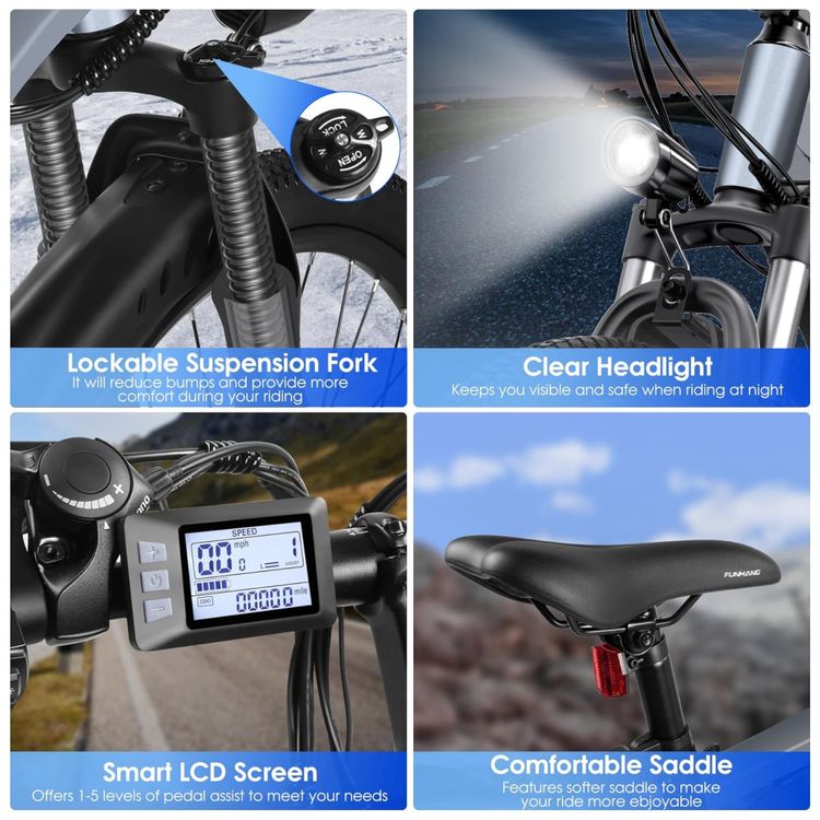 Bicicleta-Eletrica-para-Adultos-26-polegadas-1000W-de-Imagem-4