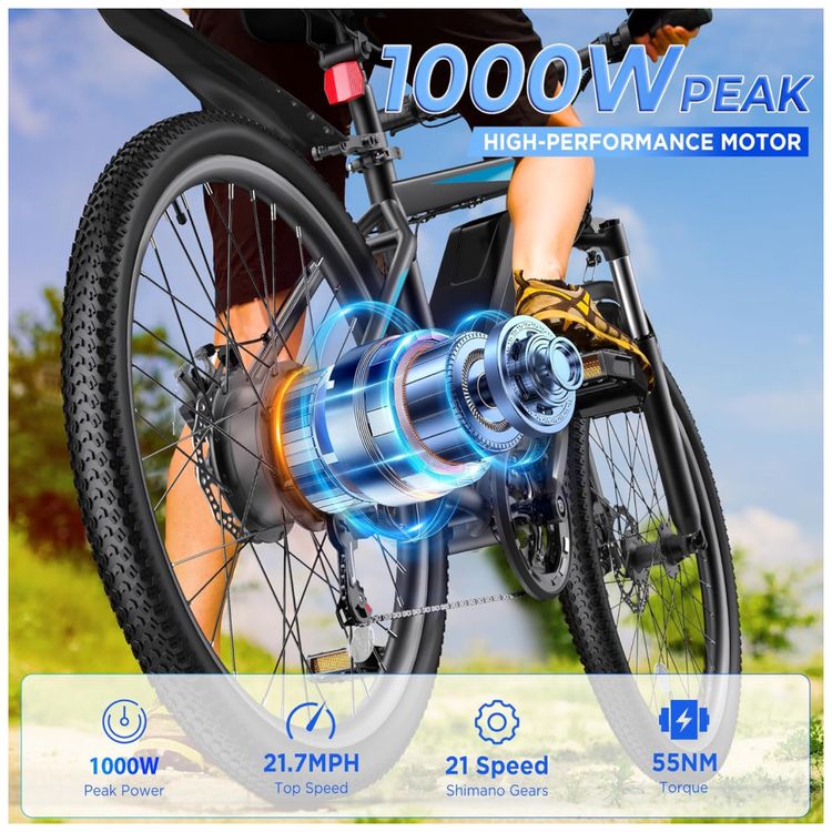 Bicicleta-Eletrica-para-Adultos-Funhang-26-Polegadas-1000W-Imagem-1