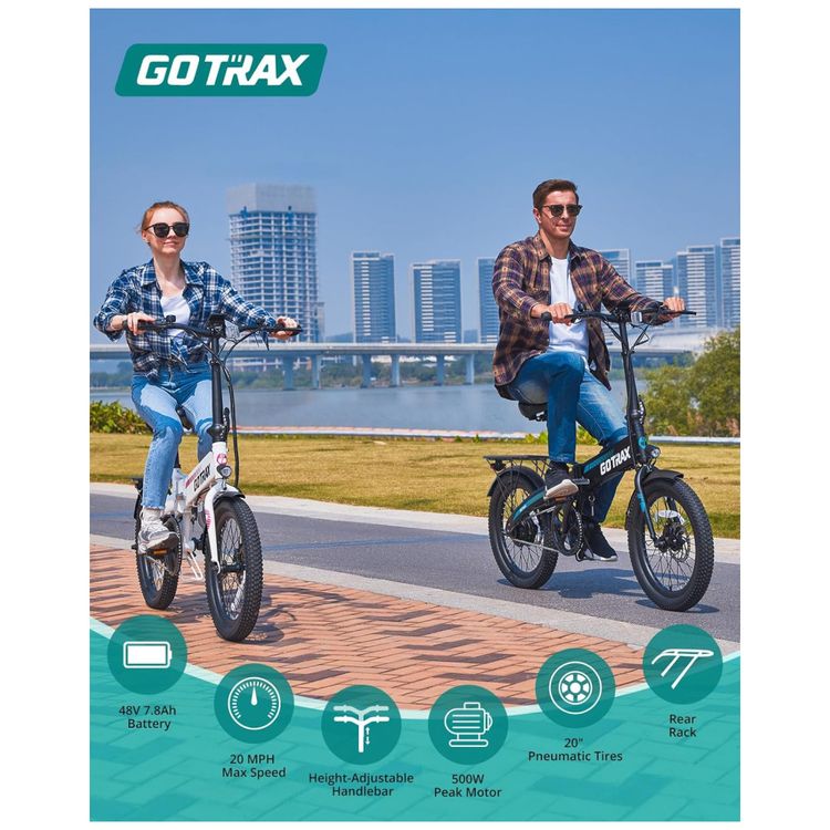 Bicicleta-Eletrica-Dobravel-Gotrax-20--com-40-Milhas-de-Imagem-1