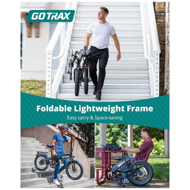 Bicicleta-Eletrica-Dobravel-Gotrax-20--com-40-Milhas-de-Imagem-2