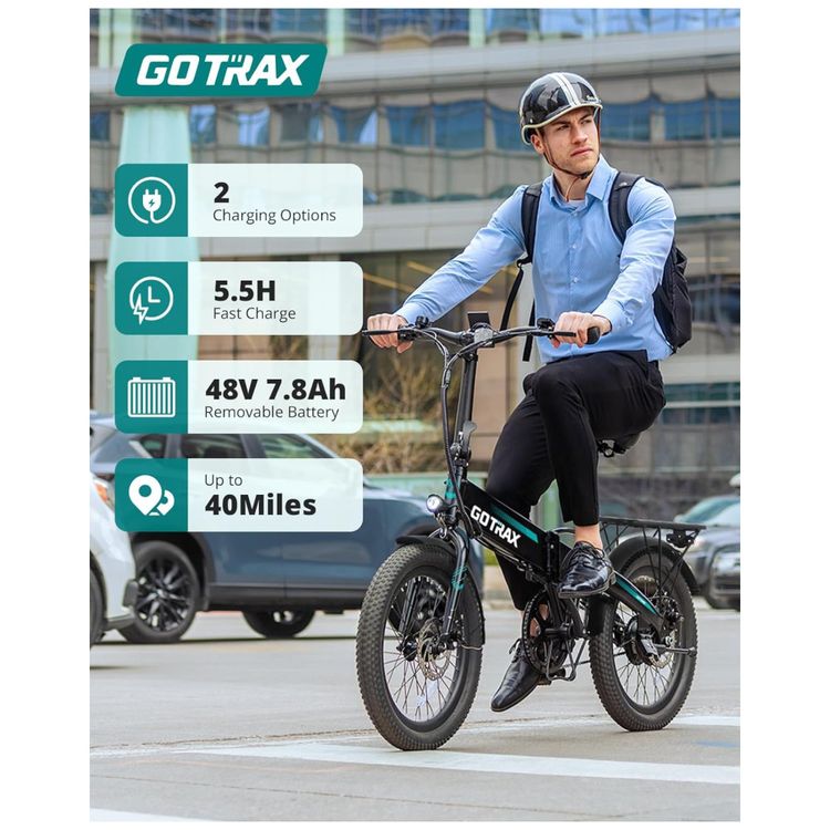 Bicicleta-Eletrica-Dobravel-Gotrax-20--com-40-Milhas-de-Imagem-3